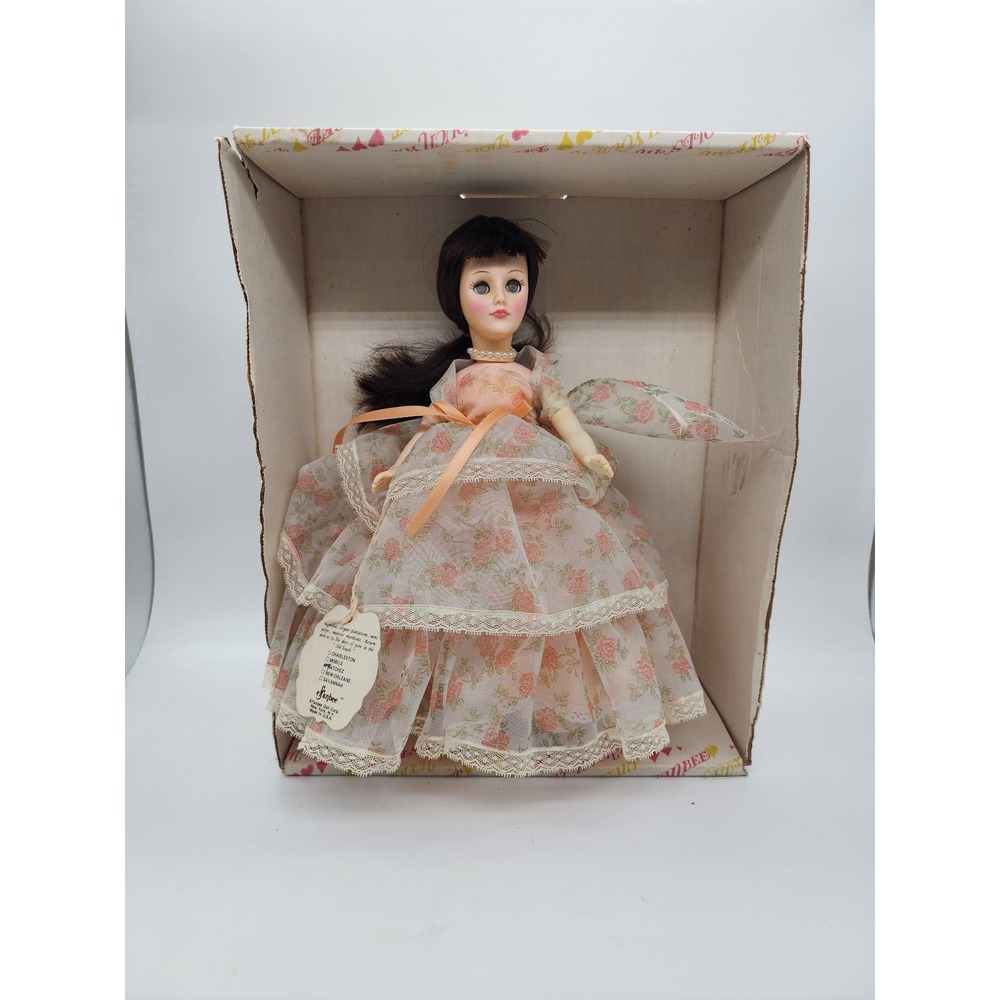 Vintage Effanbee Pride of the South Collection Doll Floral Gown Original Box